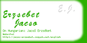 erzsebet jacso business card